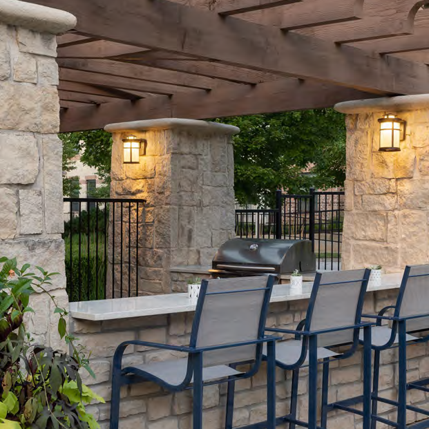Outdoor kitchen and entertaining area from a prior 1031 exchange